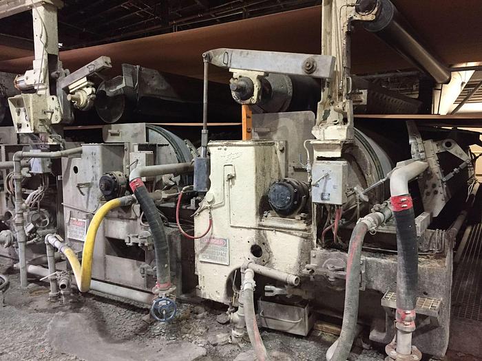 Used 118" J.H. HORNE PRESSURE FORMERS W/ PRESSURIZED SLICE, ADJUSTABLE LIP, COUCH ROLL AND VATS