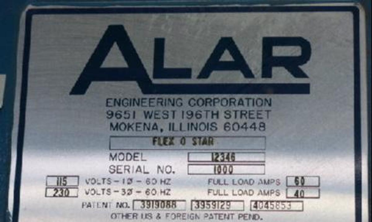 Used ALAR MODEL FLEX-O-STAR 1000 WATER TREATMENT SYSTEM 