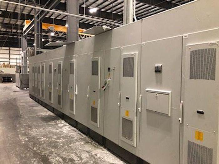 Used 110" VALMET FOCUS FOUR COLOR TISSUE REWINDER AND FUTURA PRINTER MFG. 2015