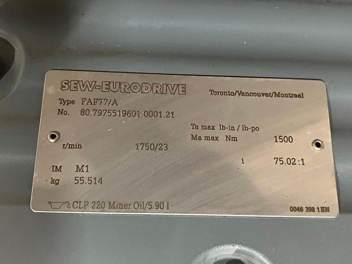 SEW-EURODRIVE FAF77/A NEW SPARE MANUFACTURED 2023 