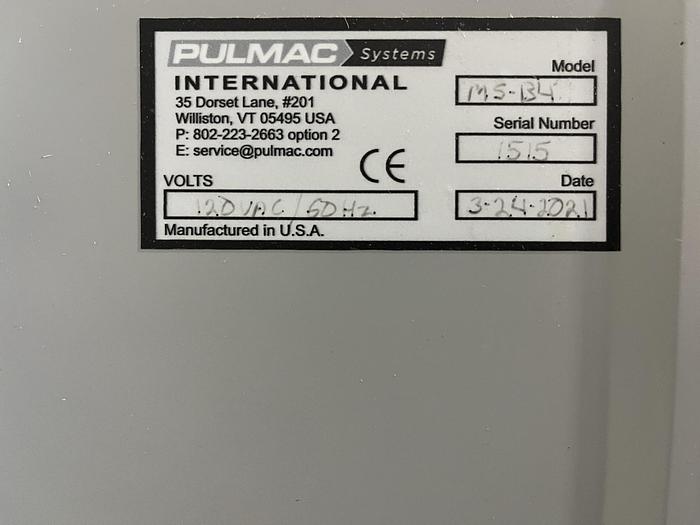 Used PULMAC MASTERSCREEN LOW CONSISTENCY SCREENING DEVICE MODEL MS-134 MANUFACTURED 2021