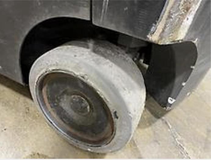 Used 12,000 POUND CAPACITY HYSTER MODEL S120FTPRS ENCLOSED CAB ROLL CLAMP FORKLIFT MFG. 2017