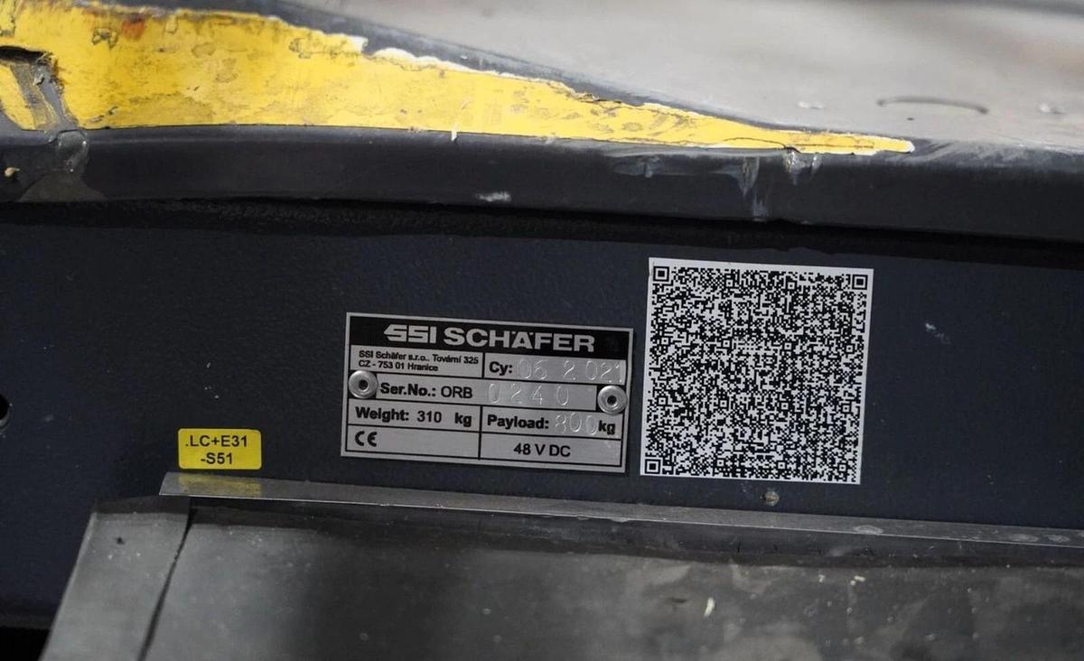 Used SSI SCHAFER AUTOMATIC FIFO PALLET RACKING STORAGE SYSTEM WITH 3 ORBITERS - MFG 2021