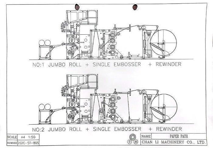 Used 112" CHAN LI (TAIWAN) JRT SLITTER REWINDER