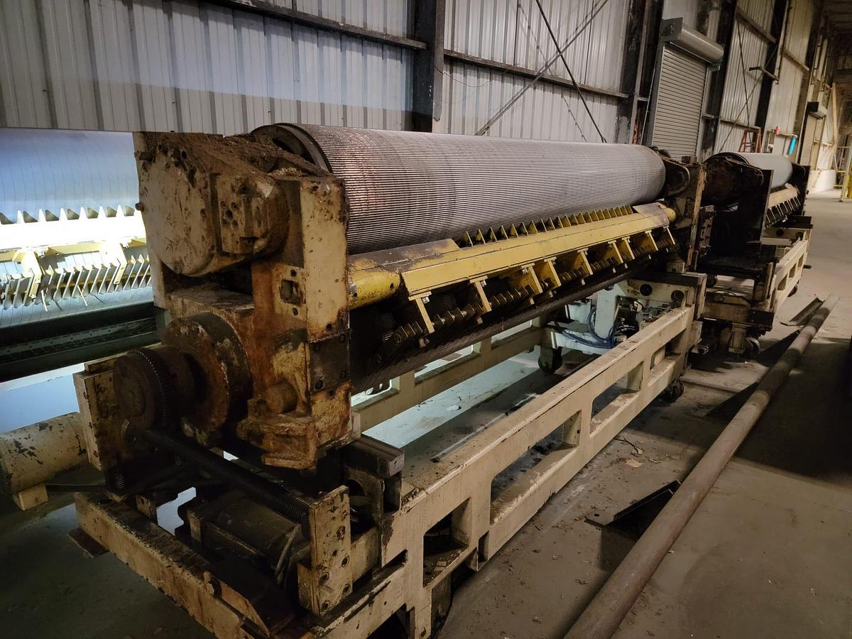 Used 98" WIDE UNITED SINGLE FACER MODEL M600 WITH B, C & E FLUTE CARTRIDGES