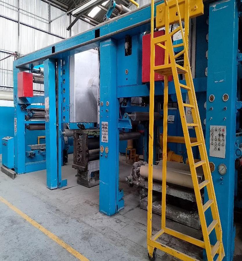Used 40" (1050mm) WIDE TECMO FLEXO COATING & EMBOSSING LINE - ALUMINUM FOIL & FILM