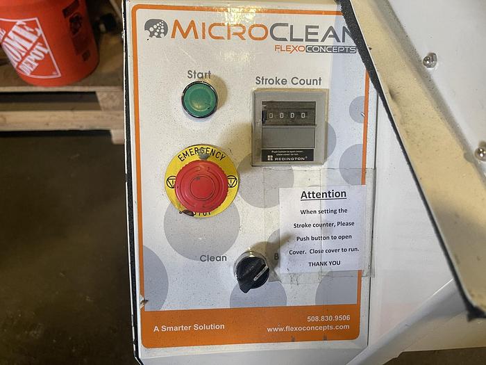 Used 45" MICROCLEAN FLEXO CONCEPTS MODEL MC 72 ANILOX CLEANER WITH DC 200 FILTER PENDING JA