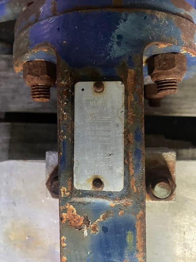 Used EC VALVE 16" DIA. MANUAL SLIDE GATE VALVE T-316 S/S
