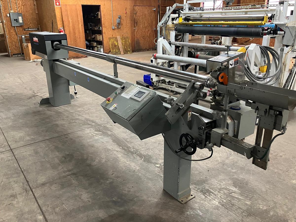 Used APPLETON MODEL A301 AUTOMATIC CORE CUTTER 120" LONG X 3" DIA. CORES 