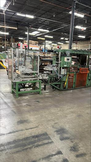 Used 60" WIDE DIETZCO SLEETER WITH 3 COLOR WOLVERINE PRINTER