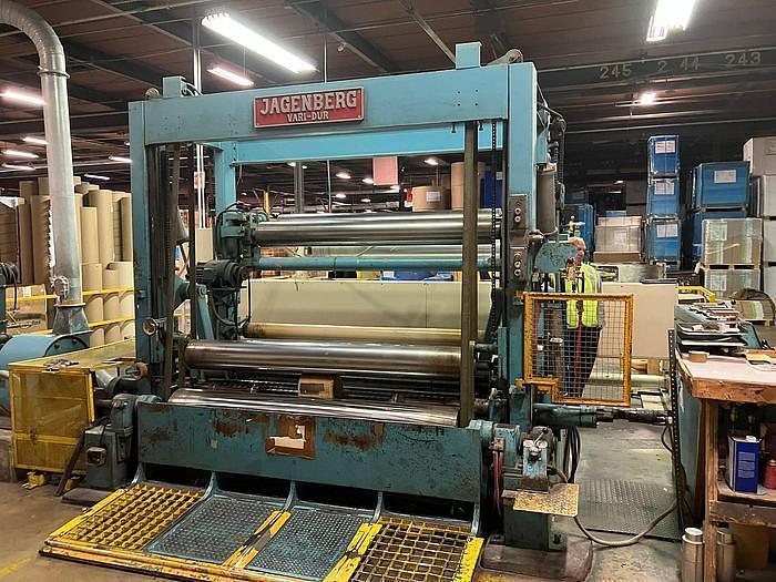 Used 77" WIDE JAGENBERG TWO DRUM WINDER 50" REWIND DIAMETER - PENDING SALE