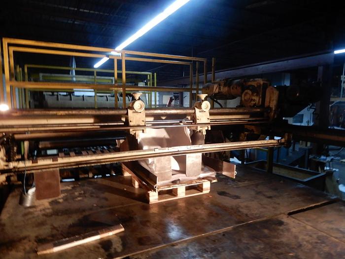 Used 88" (2.23M)  CLARK AIKEN SINGLE ROTARY SHEETER 4 UNWINDS AND STACKER