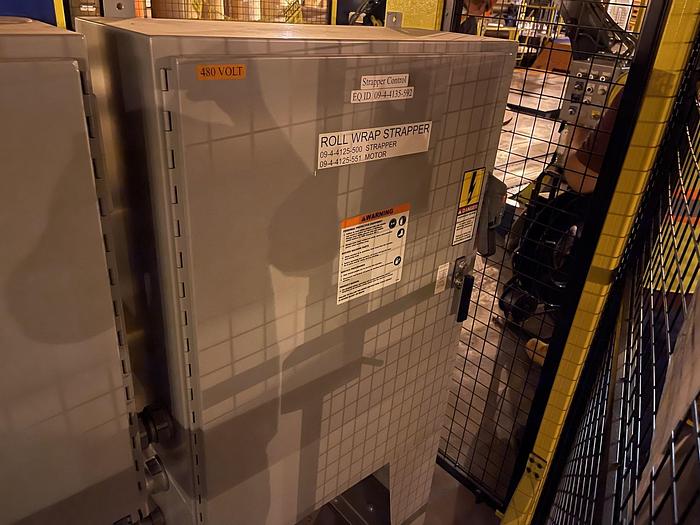 Used SIGNODE ROLL STRAPPING SYSTEM M20 AUTOMATIC 60" MAX DIAMETER MANUFACTURED 2020