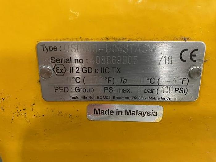 Used EMERSON TYPE OSO0OOO-004STACW ACTUATOR WITH 3" BALL VALVE