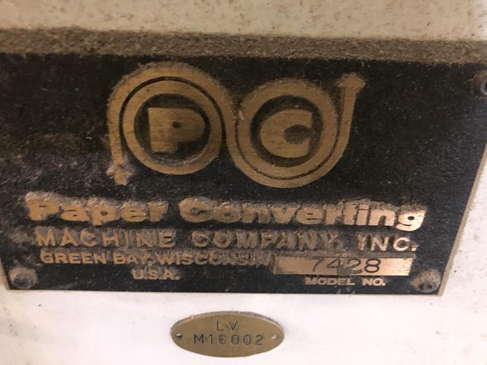 Used PCMC ELECTRONIC CORE WINDER EMC-14 WITH RONCO UNWIND FOR TISSUE TOWEL CORES