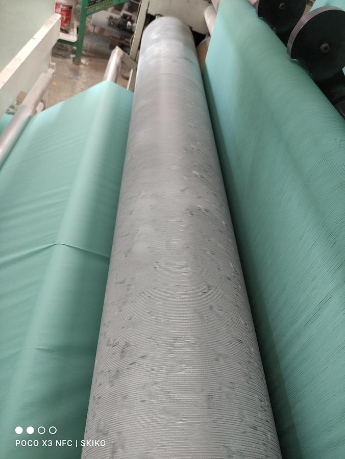 Used 7.5"(190cm) HINLI C-FOLD NAPKIN MACHINE WITH SINGLE COLOR PRINTER