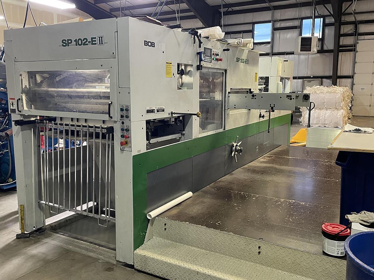 Used BOBST MODEL SP-102E-II AUTOPLATEN DIE CUTTER 