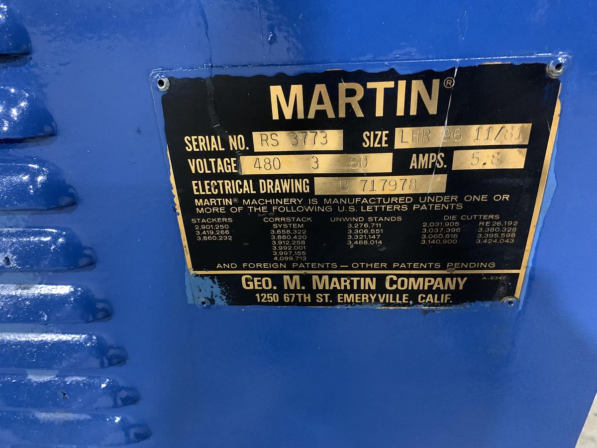 Used 72" WIDE MARTIN UNWIND STAND 60" ROLL DIAMETER CAPACITY
