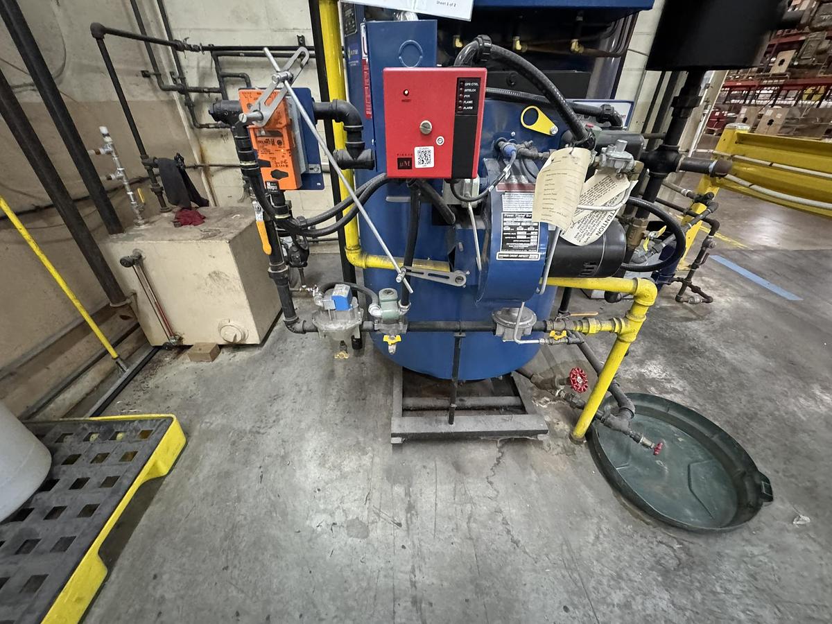 Used HURST BOILER MODEL 4VT-G-15-15 MAX 630,000 BTU/HR