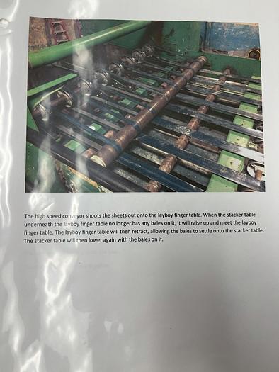Used 122" (3.1M) TWIN WIRE WETLAP MACHINE W/ MODIFIED HEADBOX IN 2018 RATED 232 AIR DRY TONS
