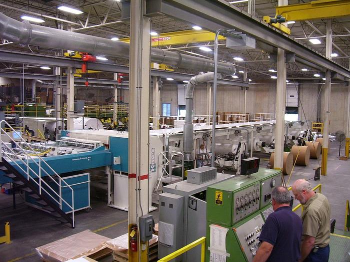 Used 65" (1650 MM) KMEC DREAMCUT DUAL ROTARY KNIFE SHEETER (3) DUAL POSITION BACKSTANDS MFG. 2007 - PENDING LS