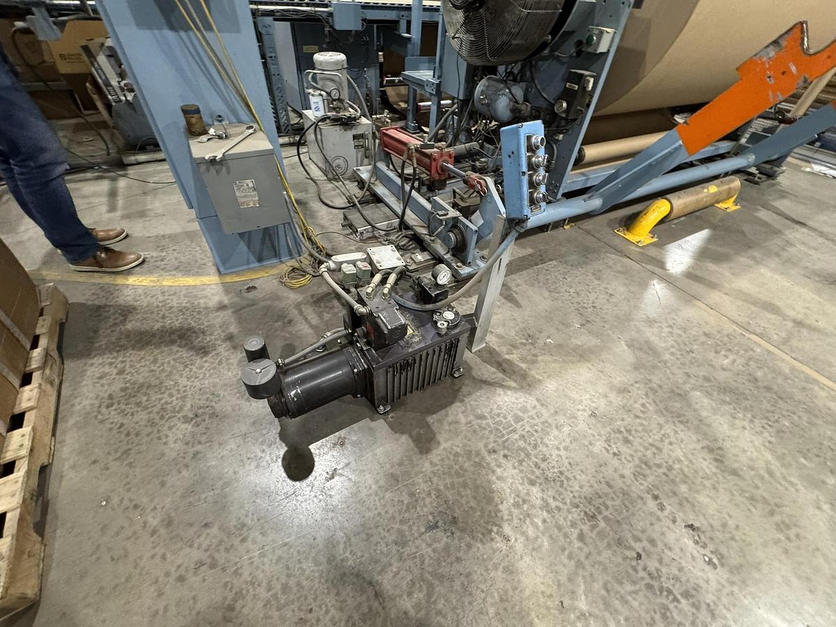 Used 72" WIDE JENNERJAHN MODEL SRA-72 COUNTER ROLL SLITTER REWINDER