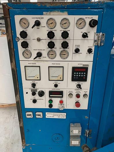 Used 65" ALAN DUFFY CENTER SURFACE SLITTER REWINDER 40" OD REWIND - PENDING ALS