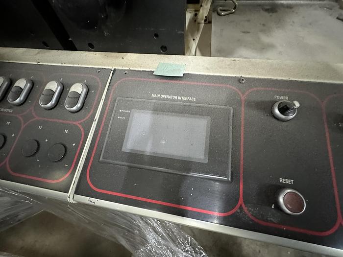 Used 13" WIDE NILPETER FB-4300 8 COLOR FLEXO PRESS 1 DIE CUTTING STATION