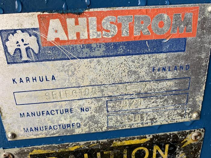 Used AHLSTROM MDL AS-2 SELECTOR, 30 HP S/S PRESSURE SCREEN
