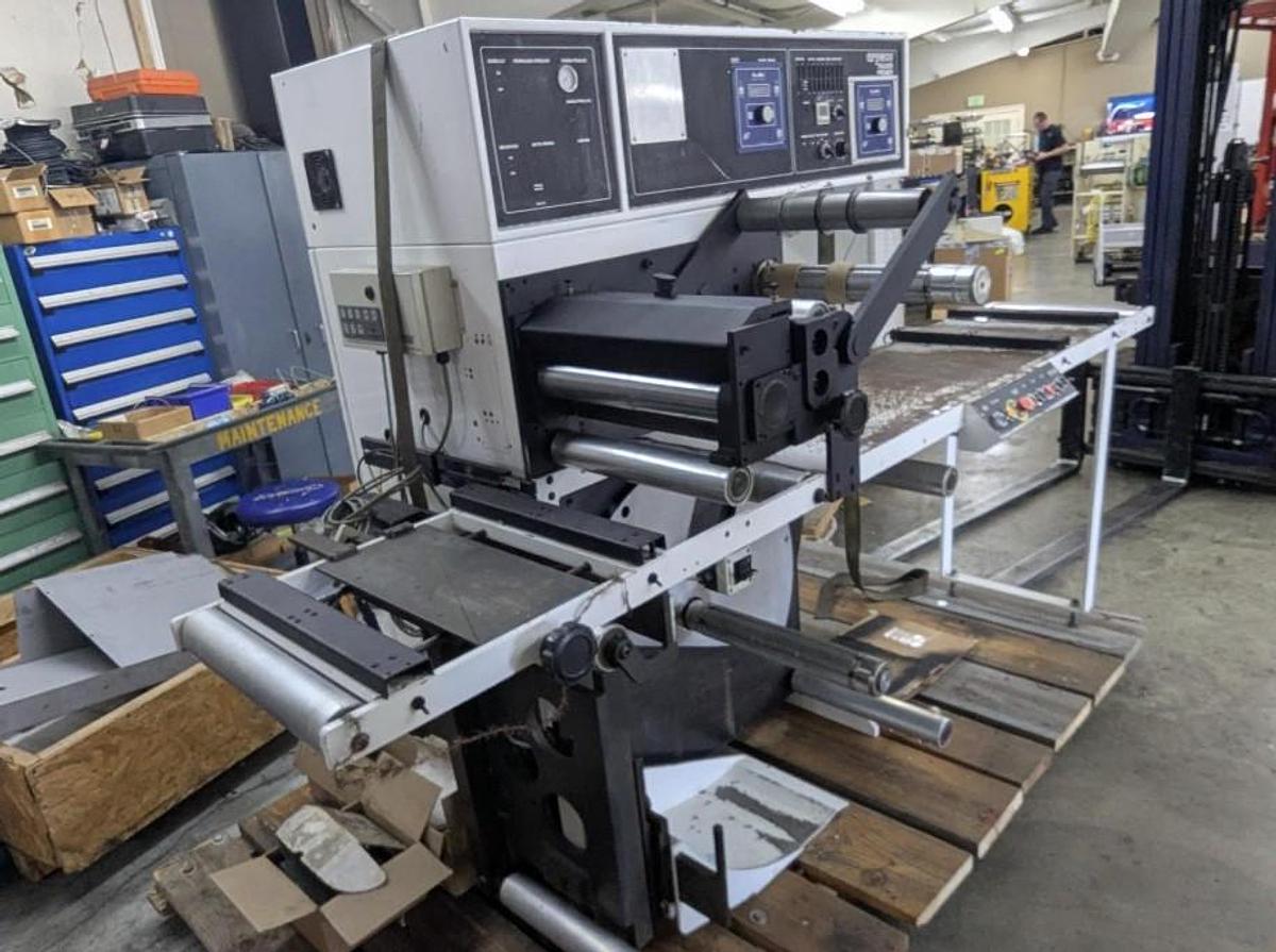 Used 16" ARPECO TRACKER PREMIER LABEL WINDER WITH SPLICE TABLE