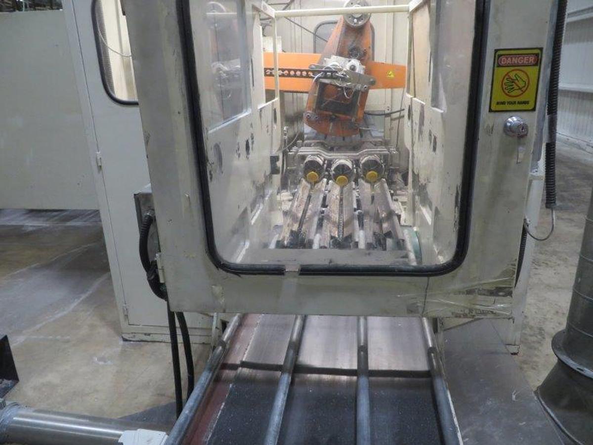 Used 2010 BAOSUO ULTRA COMPACT 102" KITCHEN TOWEL REWINDING LINE WITH LOG SAW AND PACKAGING