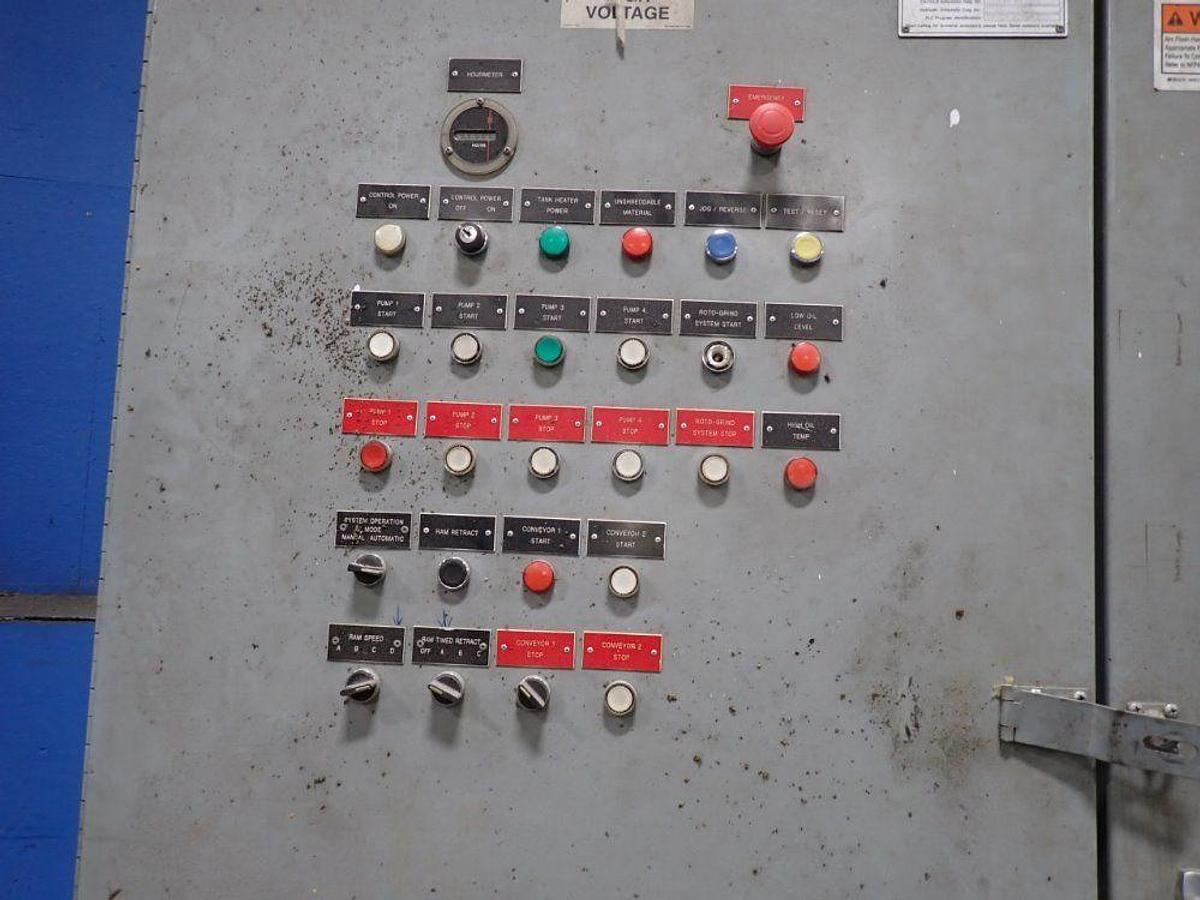 Used 63" GRANUTECH SATURN ROTO-GRIND MODEL M160H SINGLE SHAFT SHREDDER 200 HP
