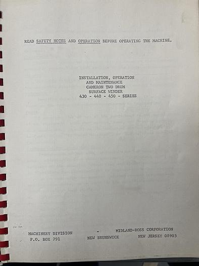 Used 72" CAMERON TWO DRUM SLITTER REWINDER MODEL 438 60" REWIND WITH A&F SHAFTLESS  UNWIND STAND