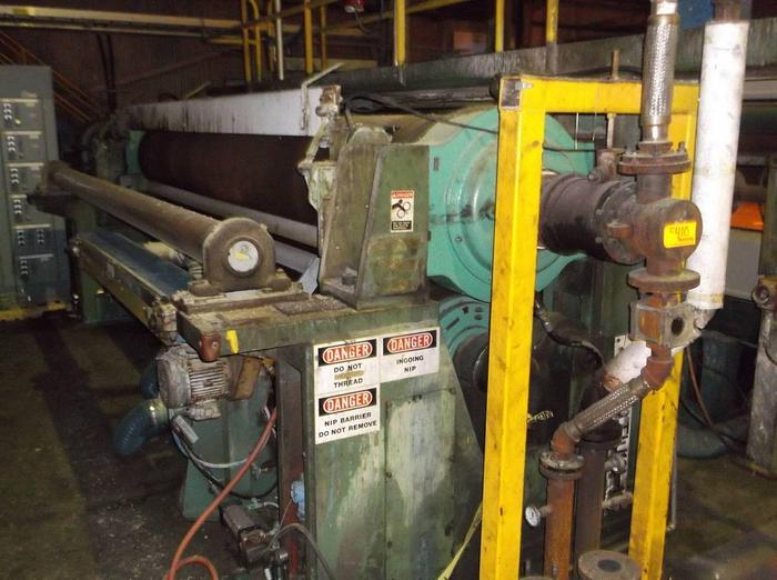 Used 174" FACE MANCHESTER TWO ROLL CALENDER STACK WITH 200 HP MOTOR