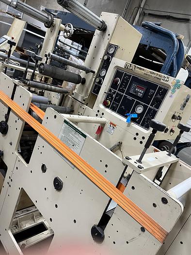 Used 13" WIDE MARK ANDY MODEL 2200-13E FLEXO PRESS 8 PRINT STATIONS 1 DIE CUTTING STATION