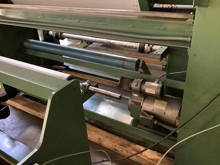 Used 62" WIDE SHAR MANUFACTURING CENTERWIND INSPECTION AND REWIND MACHINE