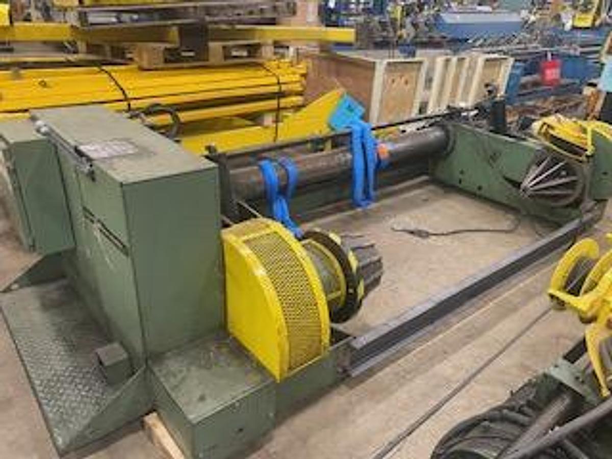 Used CLARK AIKEN 72" W X 72" OD SHAFTLESS FLOOR PICKUP HEAVY DUTY UNWIND STANDS