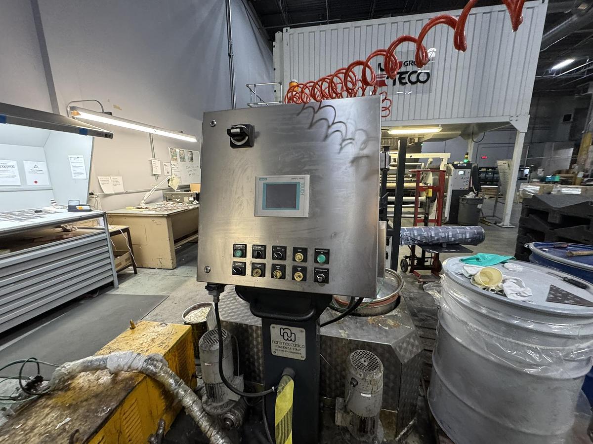 Used 59" WIDE NORDMECCANICA SUPER SIMPLEX 1500 SOLVENTLESS LAMINATOR - MFG 2012