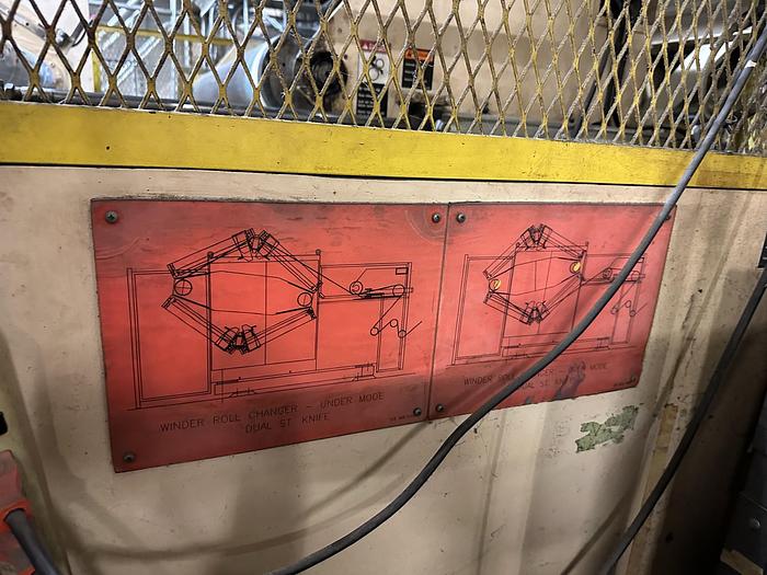 Used 72" BLACK CLAWSON TURRET REWIND 50" DIAMETERS WITH SPLICER
