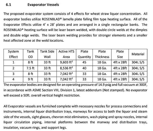 Used ROSENBLAD DESIGN GROUP, INC. MULTI-EFFECT EVAPORATOR SYSTEM MANUFACTURED 2018 - PENDING RF