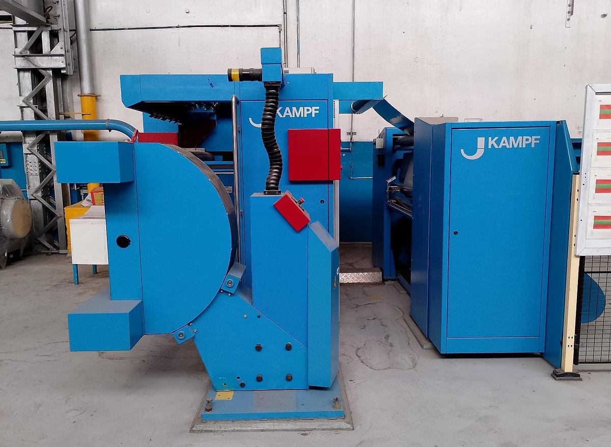 Used 41" (1050mm) WIDE KAMPF CONSLIT III 10/085 ALUMINUM FOIL DUPLEX SLITTER REWINDER