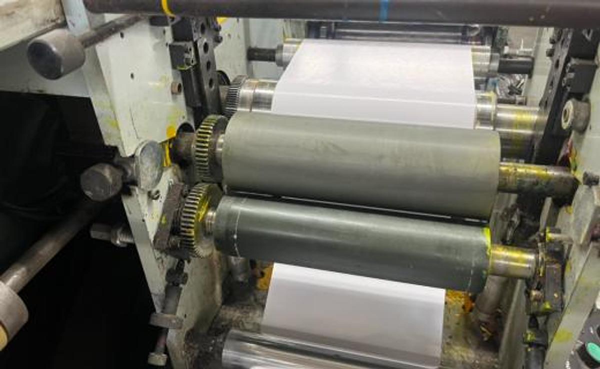 Used ALLIED FLEXOMASTER 10" WEB 4 COLOR 3 DIE STATIONS