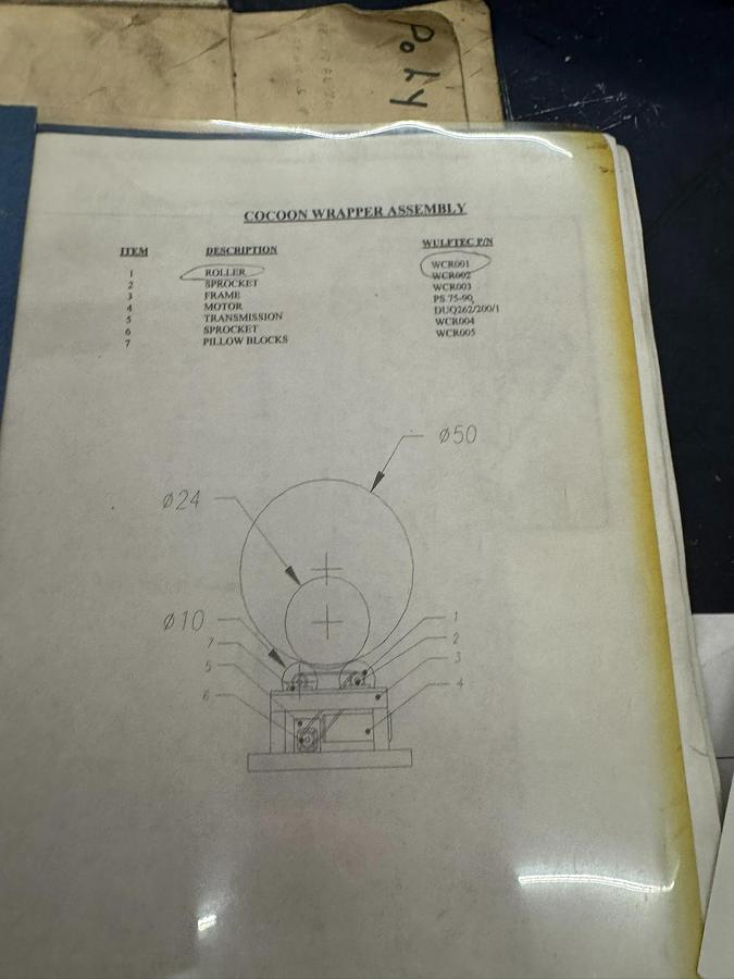 Used WULFTEC MODEL WRT-200-CW ROLL WRAPPER