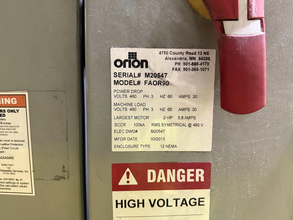 Used ORION FAOR90 / FA ORBITAL RING WRAPPER WITH STRAPPER COMPLETE SYSTEM