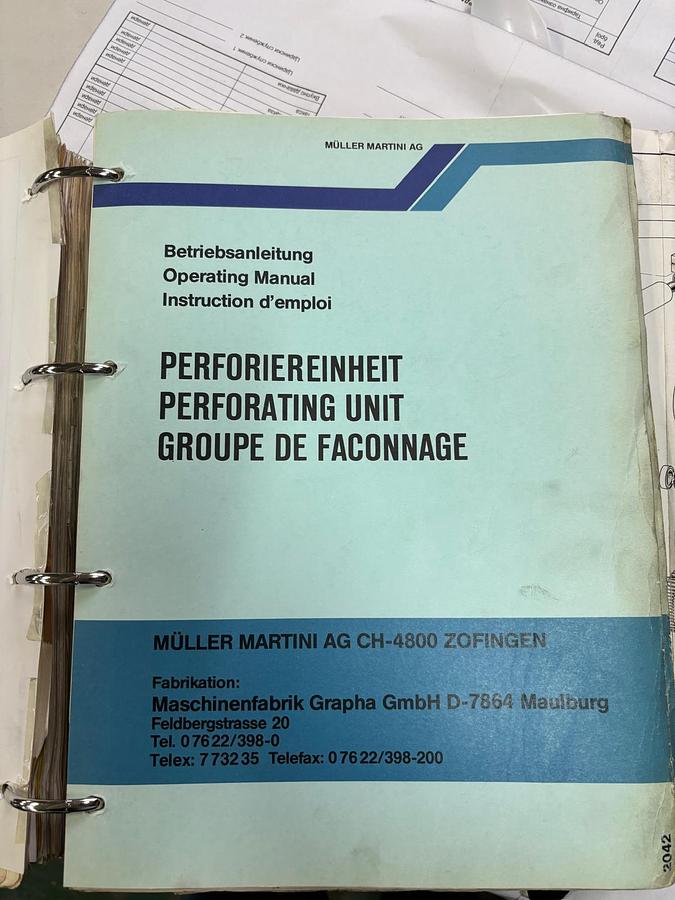 Used 20" MULLER MARTINI PROGRESS 520 ROTARY PRESS