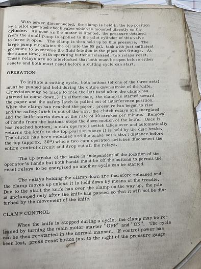 Used 110" LAWSON PACEMAKER 11 GUILLOTINE CUTTER WITH MICROCUT- SOLD JA