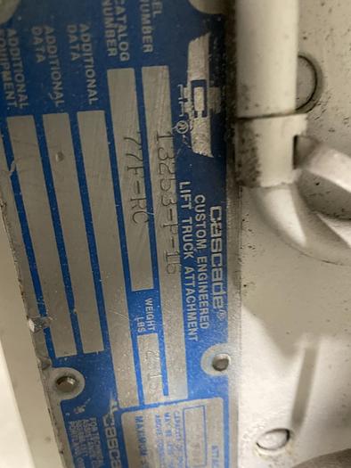 Used 60" CASCADE 77F-RC PAPER ROLL CLAMP CLASS III/IV