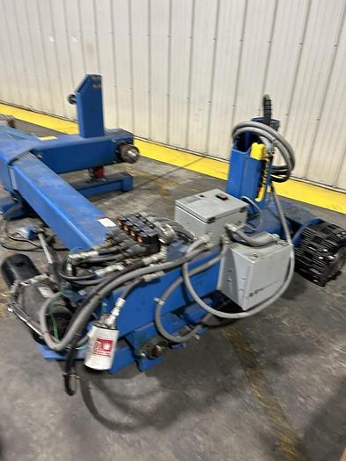 Used 48" WIDE POWELL EP JUNIOR UNWIND STAND SHAFTLESS FLOOR PICK UP 60" DIAMETER