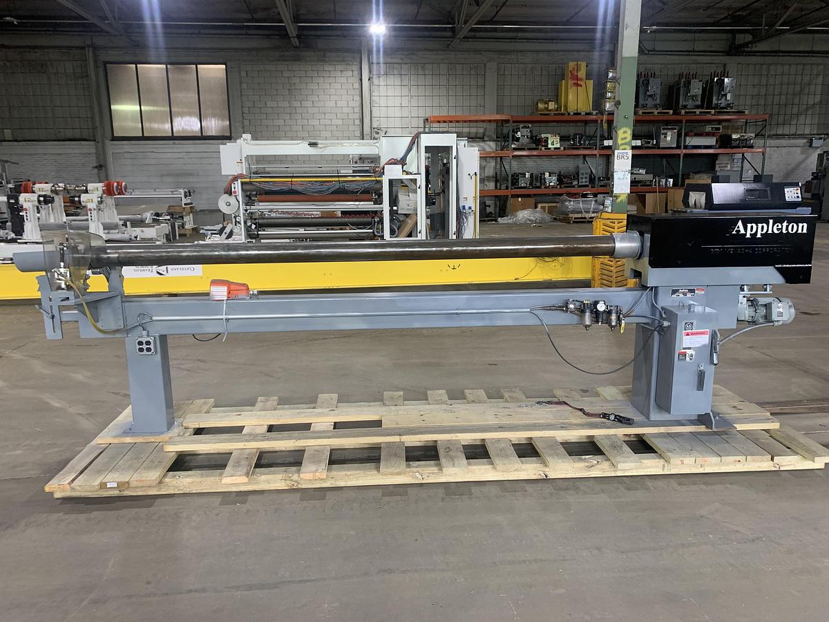 Used 120" WIDE APPLETON MENASHA MODEL S200 CORE CUTTER - 5" DIAMETER CORES
