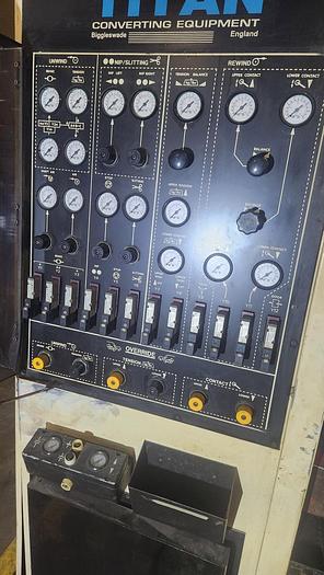 Used 59" TITAN SR6 CANTILEVERED DUPLEX SLITTER REWINDER